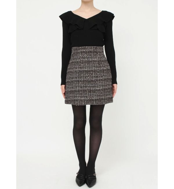 MERCURYDUO「【セットアップ着用可】ツイードミニスカート」|スカート|