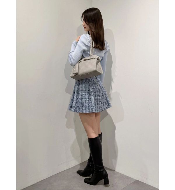 MERCURYDUO「異素材レースフリルニット」|ニット・セーター|