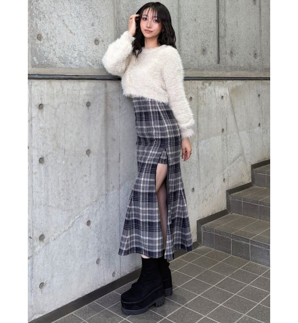 MURUA「プラットフォームスウェードブーツ」|ロングブーツ|