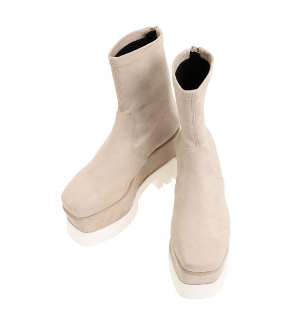 MURUA「プラットフォームスウェードブーツ」|ロングブーツ|