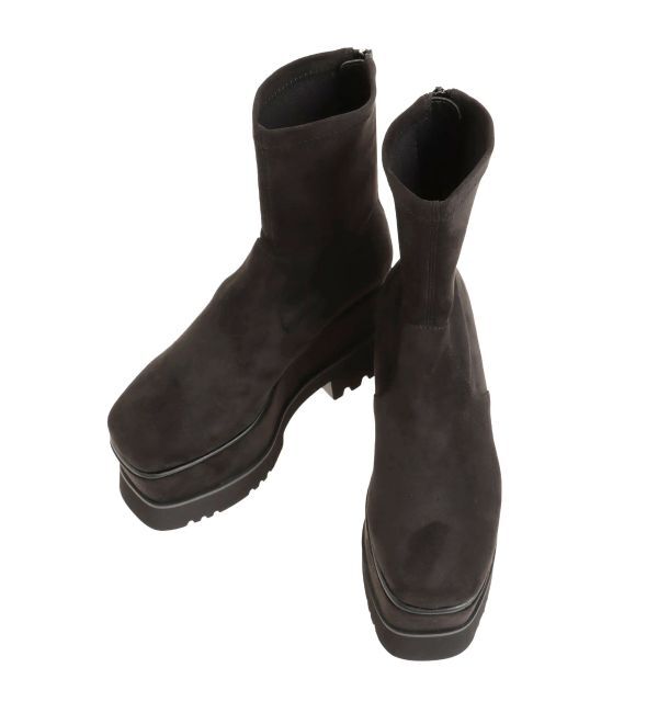 MURUA「プラットフォームスウェードブーツ」|ロングブーツ|