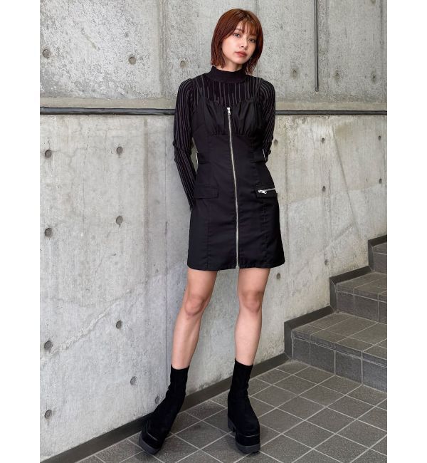 MURUA「プラットフォームスウェードブーツ」|ロングブーツ|