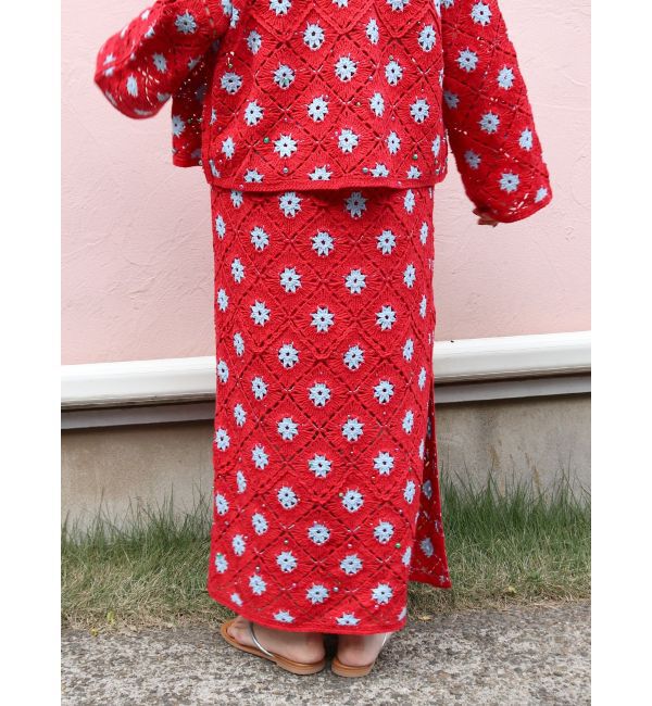 Ungrid「ビーズコンビニットアイラインスカート」|スカート|