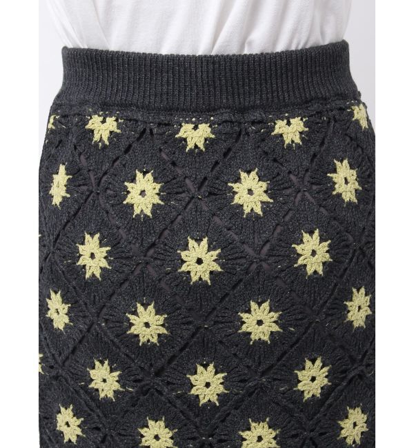 Ungrid「ビーズコンビニットアイラインスカート」|スカート|