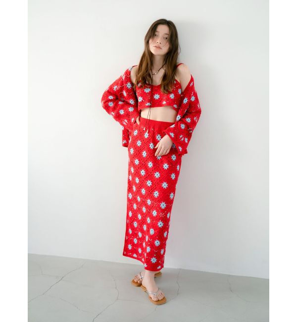 Ungrid「ビーズコンビニットアイラインスカート」|スカート|