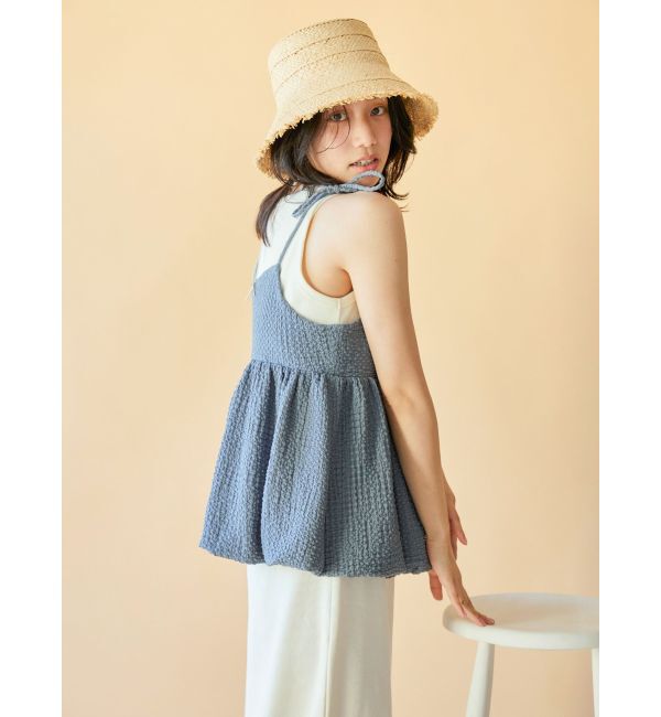 Ungrid「【WEB限定】バルーンデザインジャカードキャミ」|キャミソール|
