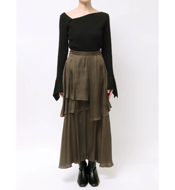 LAGUNAMOON「ヘムスリットティアードスカート」|スカート|
