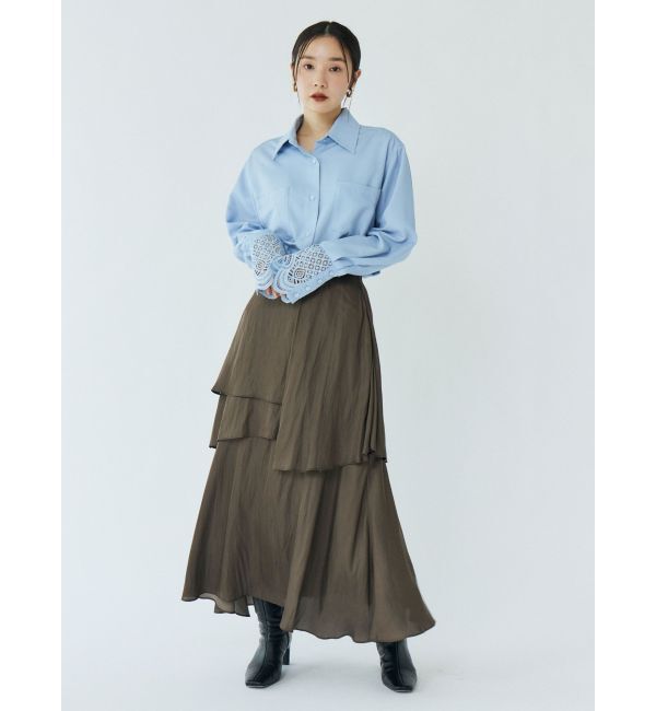 LAGUNAMOON「ヘムスリットティアードスカート」|スカート|