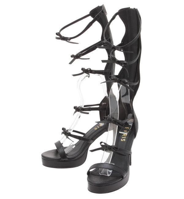 EVRIS「リボンストラップロングヒールサンダル」|サンダル|