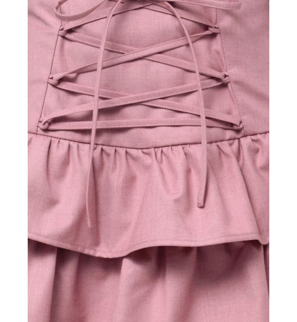 jouetie「レースアップティアードミニスカパン【セットアップ対応】」|スカート|
