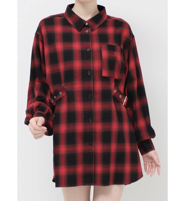jouetie「ウエストベルトチェックシャツ」|シャツ・ブラウス|