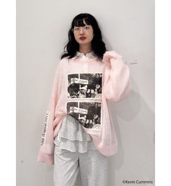 jouetie「【KevinCummins&times;jouetie】フォトローゲージニット」|ニット・セーター|ピンク