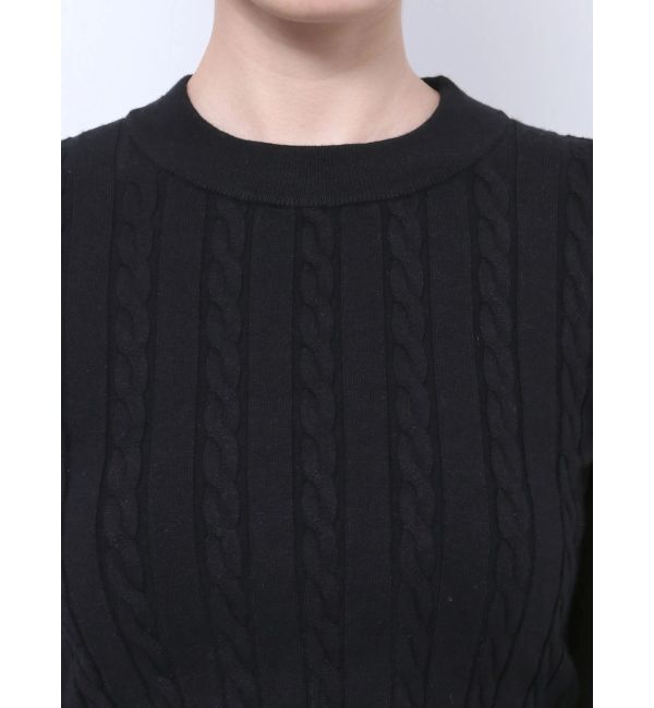 GYDA「BACKリボンケーブル編みニットトップス」|ニット・セーター|
