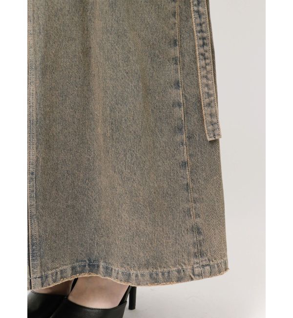 GYDA「ハイウエストG bijou CARGOデニムロングスカート」|スカート|