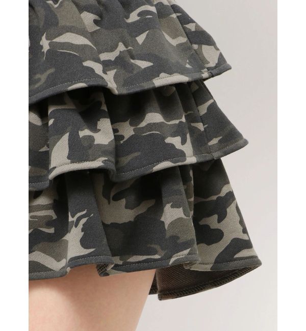 GYDA「Sweat tiered スカートライクショートパンツ」|スカート|