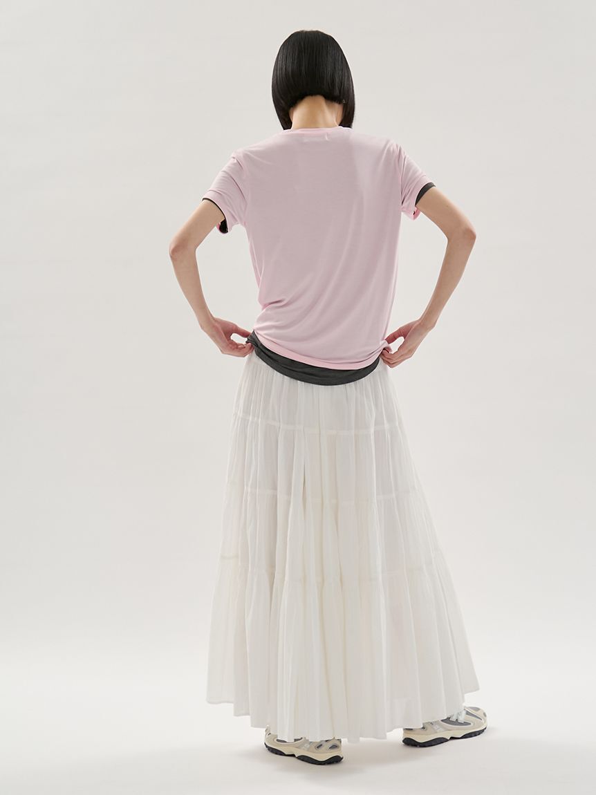 emmi atelier「コットンボリュームティアードスカート」|スカート|
