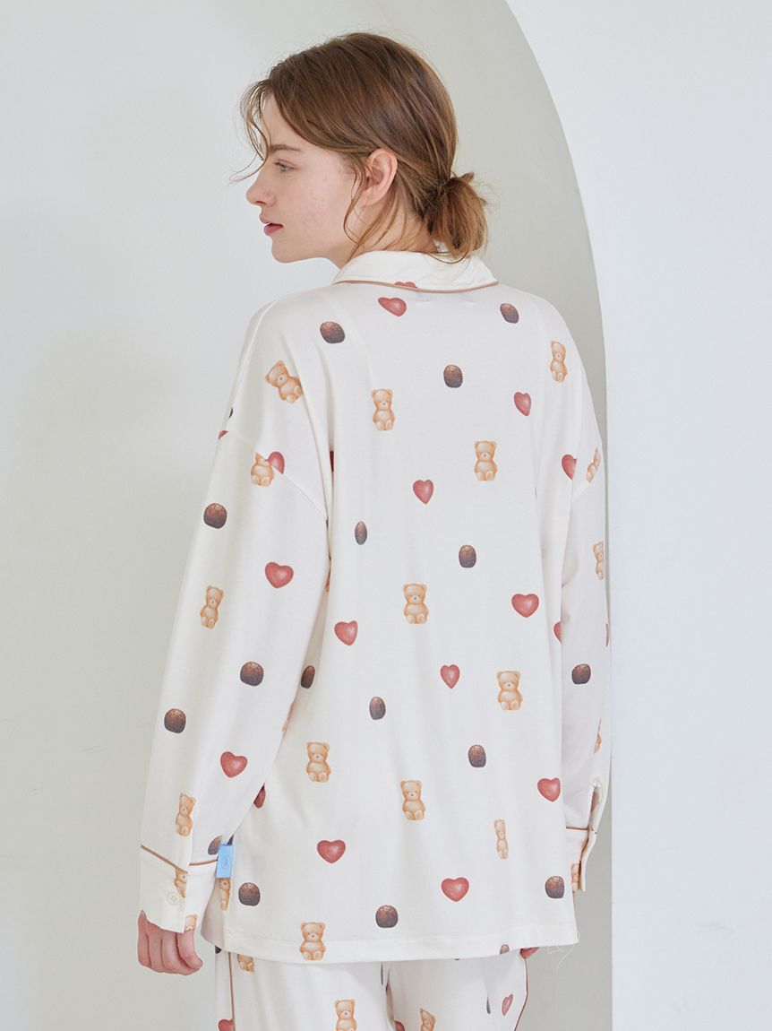 gelato pique「総柄シャツ」|ルームウェア|