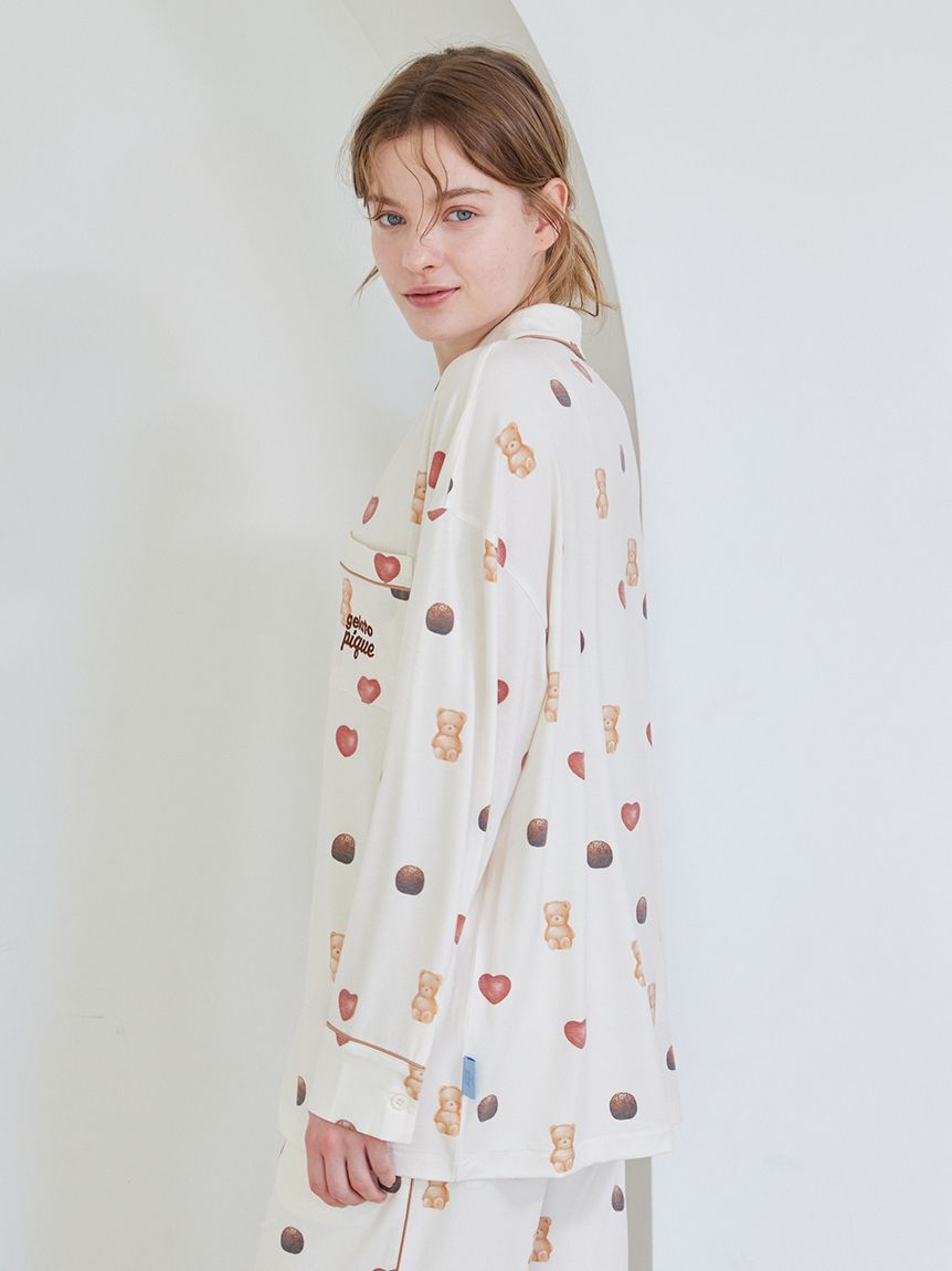 gelato pique「総柄シャツ」|ルームウェア|