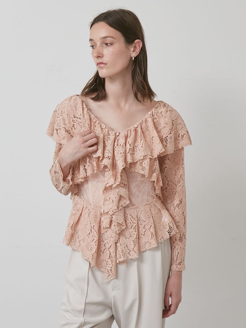 styling/「ラッフルレースブラウス」|シャツ・ブラウス|