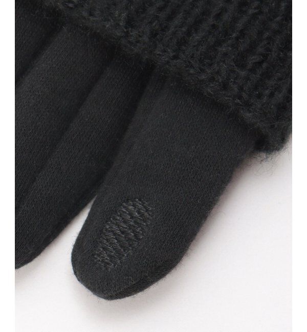 ikka「3WAYファー&ニットグローブ」|手袋|