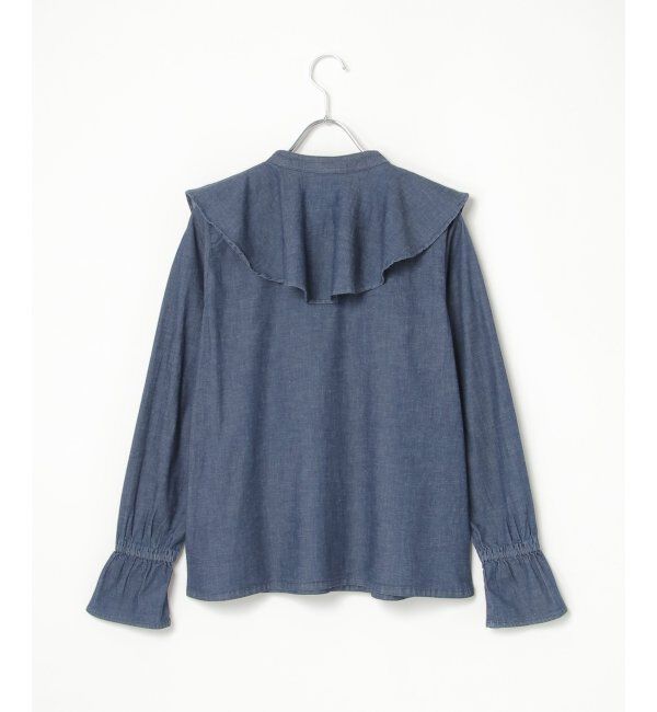 VENCE share style「デニムラッフルカラーシャツ」|シャツ・ブラウス|