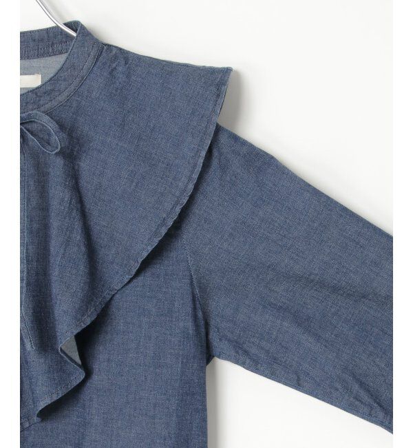 VENCE share style「デニムラッフルカラーシャツ」|シャツ・ブラウス|