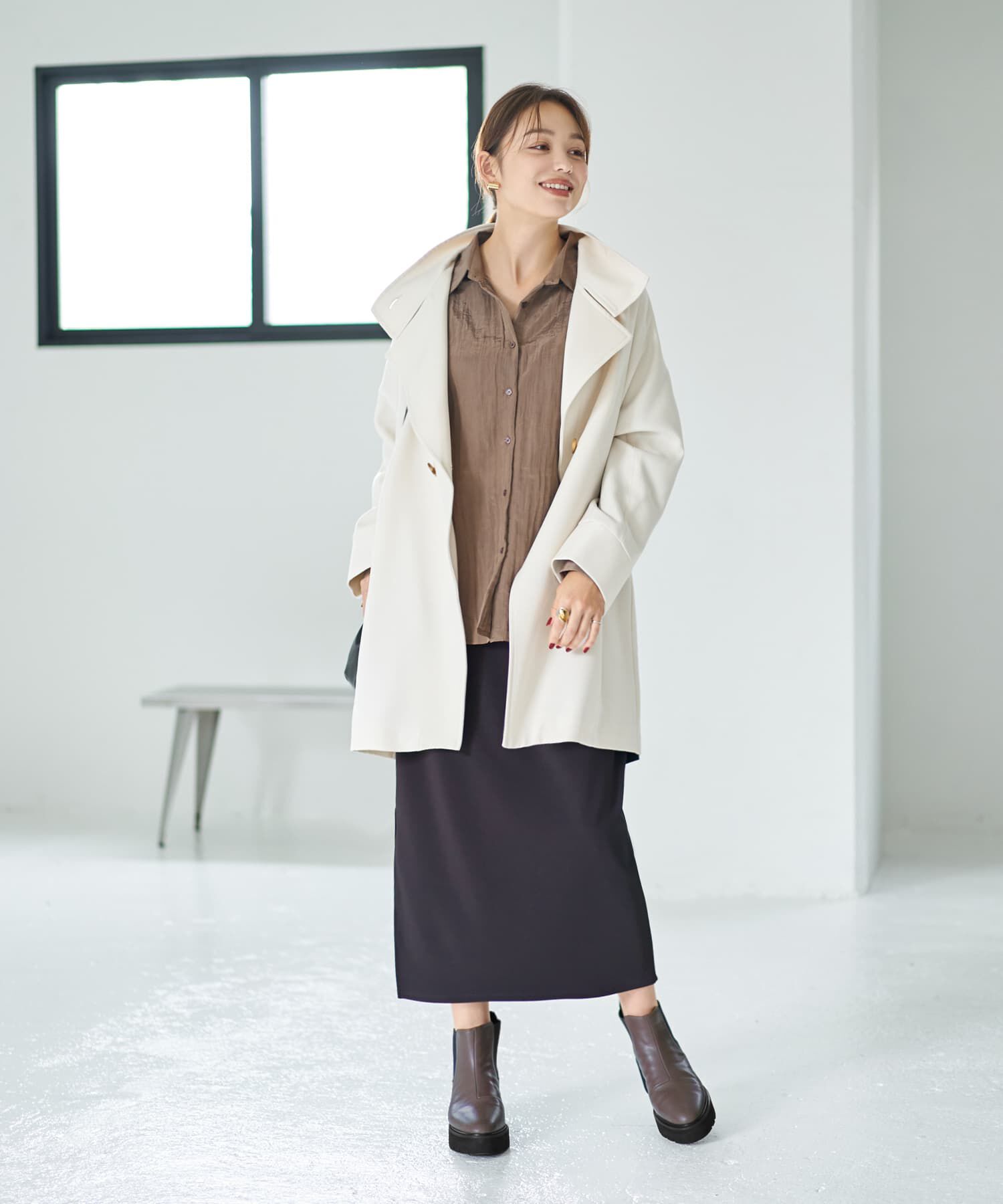 STYLE DELI「シワ加工グロッシーシャツ」|シャツ・ブラウス|