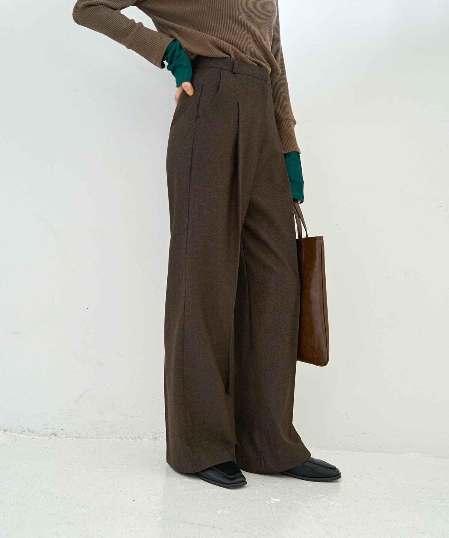 STYLE DELI「上部留めタックワイドパンツ」|その他|