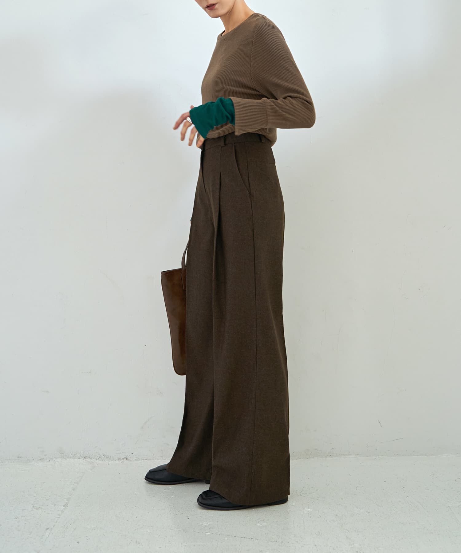 STYLE DELI「上部留めタックワイドパンツ」|その他|