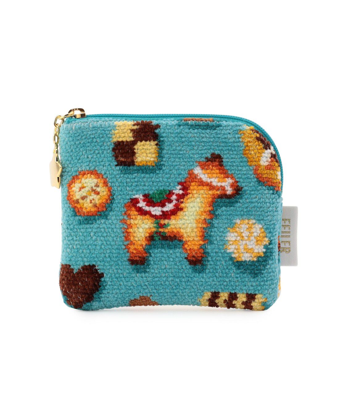 FEILER「フィーカタイム　カードポーチ　FKT-257528（WEB限定）」|名刺入れ・カードケース|ターコイズブルー