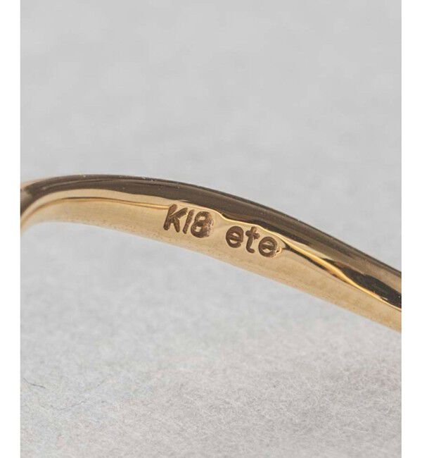 ete「[レイヤード] K18YG ワイヤー リング」|リング|