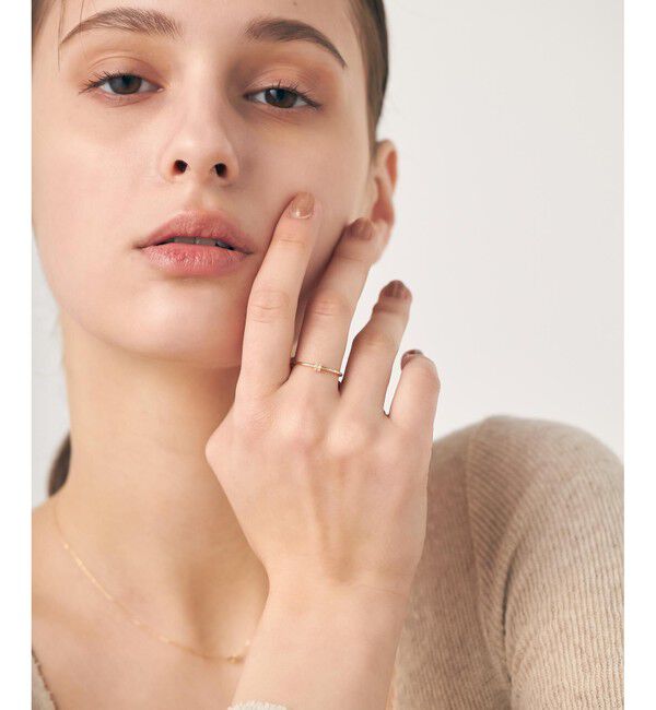 ete「[レイヤード] K10YG ダイヤモンド リング」|リング|