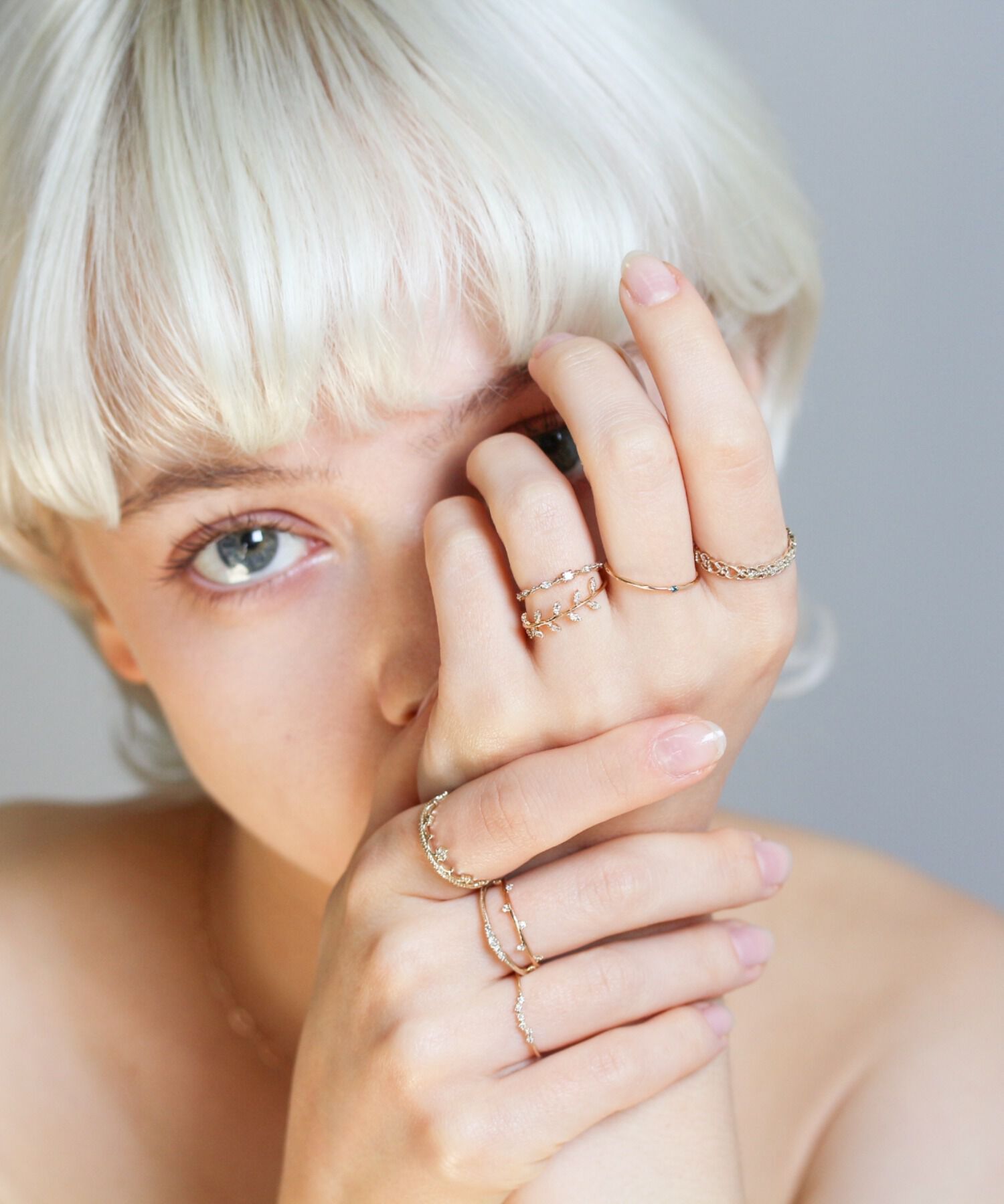  「ダイヤモンド ティアラ リング | K10YG」|リング|