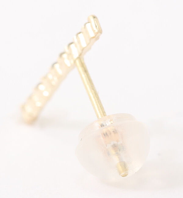  「ダイヤモンド ライン ピアス | K10YG〈世界最小〉」|ピアス|