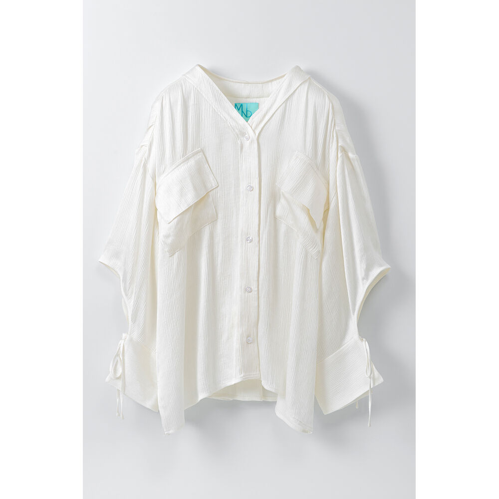 BACKYARD FAMILY「MIND マインド ブラウス 長袖 レディース 通販 長袖ブラウス シャツ 長袖シャツ ポケット」|シャツ・ブラウス|ホワイト1
