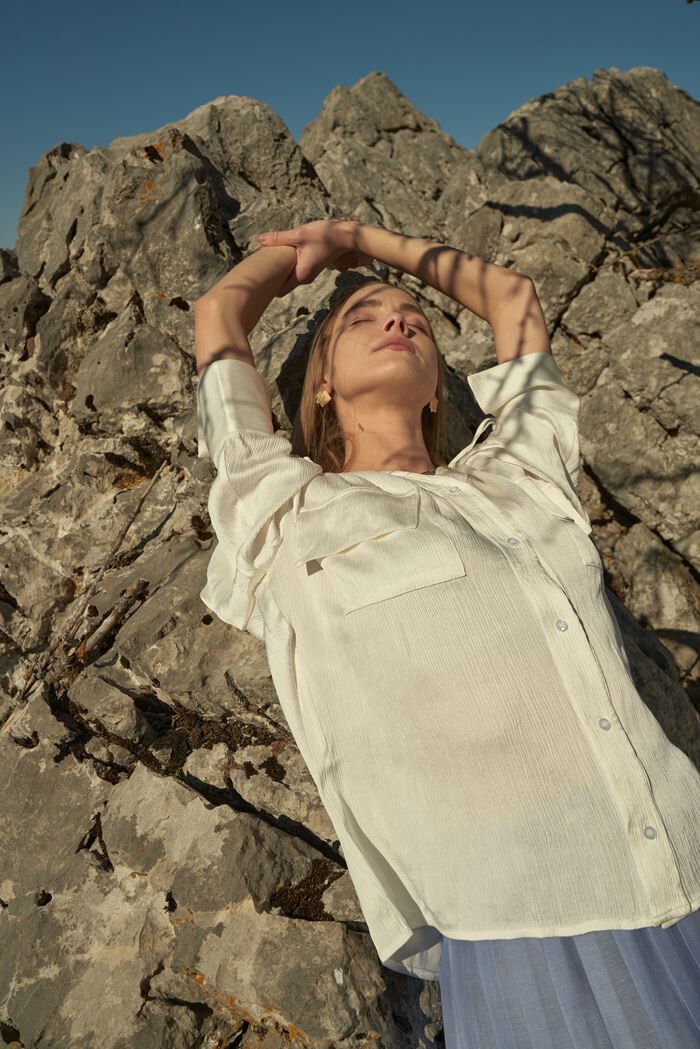 BACKYARD FAMILY「MIND マインド ブラウス 長袖 レディース 通販 長袖ブラウス シャツ 長袖シャツ ポケット」|シャツ・ブラウス|