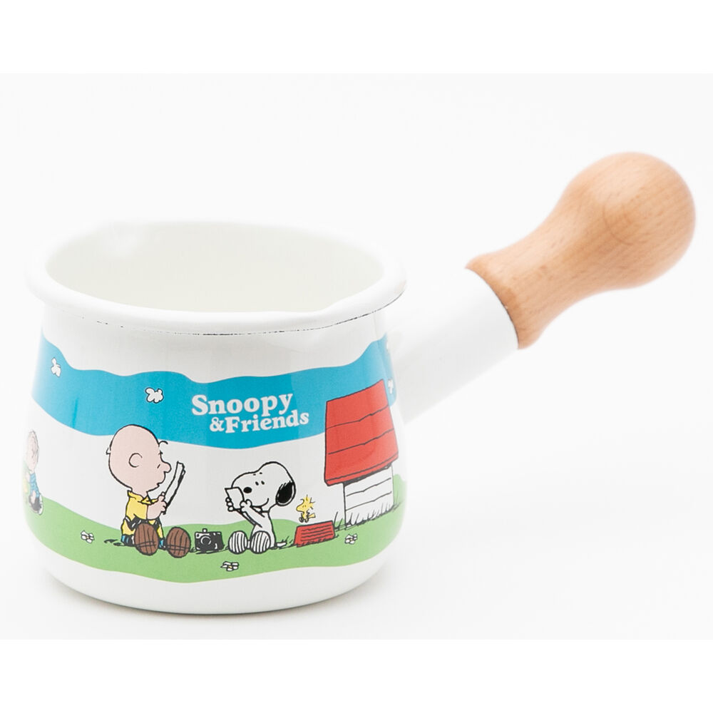 BACKYARD FAMILY「ホーロー ミルクパン スヌーピー 通販 ホーロー鍋 直火 琺瑯鍋 プチミルクパン 可愛い かわいい」|食器・キッチングッズ|ホワイト2