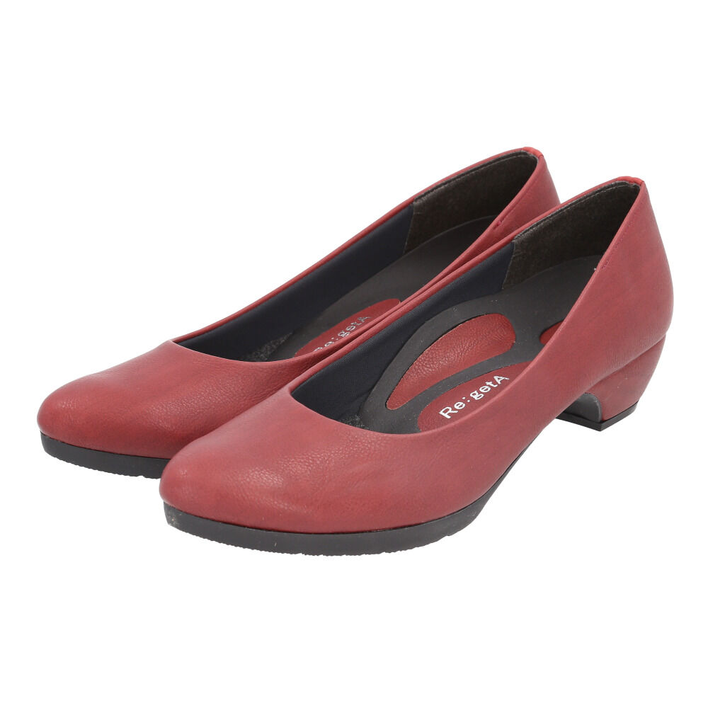 BACKYARD FAMILY「リゲッタ Re:getA パンプス 通販 RMP001 レディース 靴 ローヒール」|パンプス|レッド1