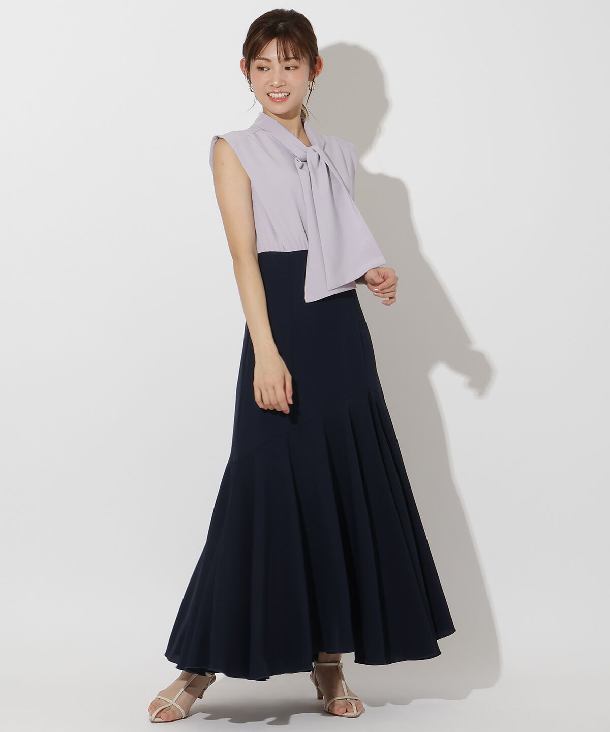 アンドクチュール「ボウタイ付きマーメイドドレス」|ドレス|