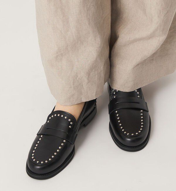 ODETTE E ODILE「スタッズラインローファー フラット20&uarr;」|ローファー|