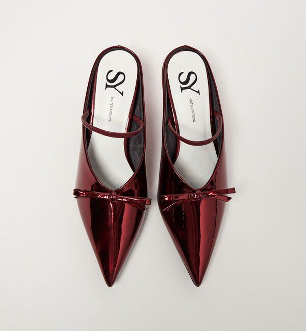 ODETTE E ODILE「＜SY＞ シェイプヒールリボンミュール サンダル50&uarr;」|サンダル|