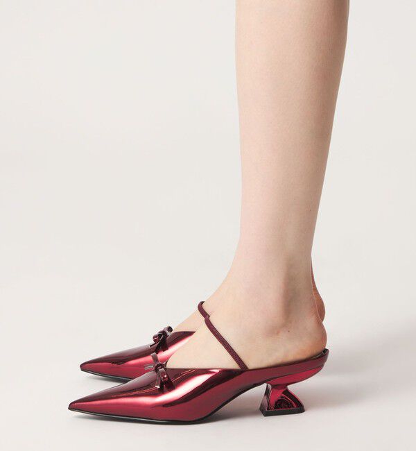 ODETTE E ODILE「＜SY＞ シェイプヒールリボンミュール サンダル50&uarr;」|サンダル|