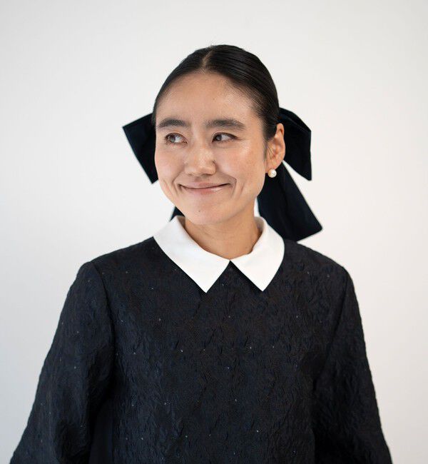 UNITED ARROWS「＜AYA KANEKO&times;IRIS 47&times;UNITED ARROWS＞ビッグ リボン クリップ」|その他|NAVY