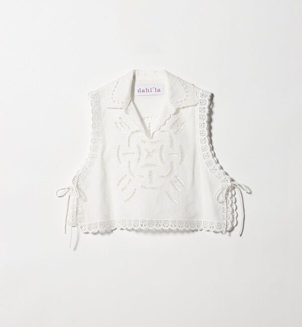 UNITED ARROWS「＜dahl&rsquo;ia＞カットワーク ベスト」|ベスト・ジレ|WHITE