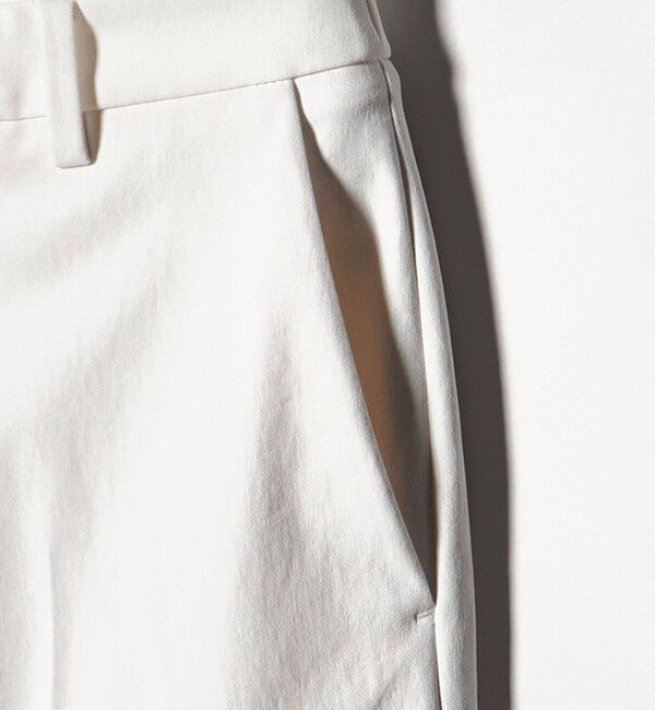 UNITED ARROWS「RIRANCHA ツイル スリムパンツ WHITE ‐ウォッシャブル‐」|スラックス|
