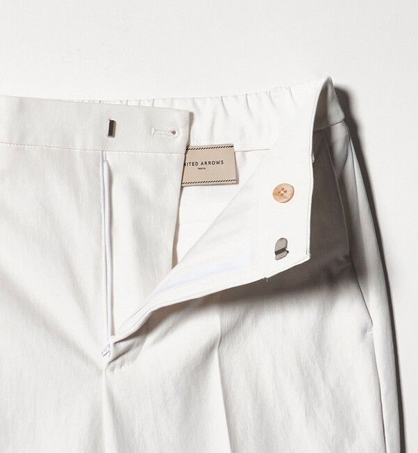 UNITED ARROWS「RIRANCHA ツイル スリムパンツ WHITE ‐ウォッシャブル‐」|スラックス|