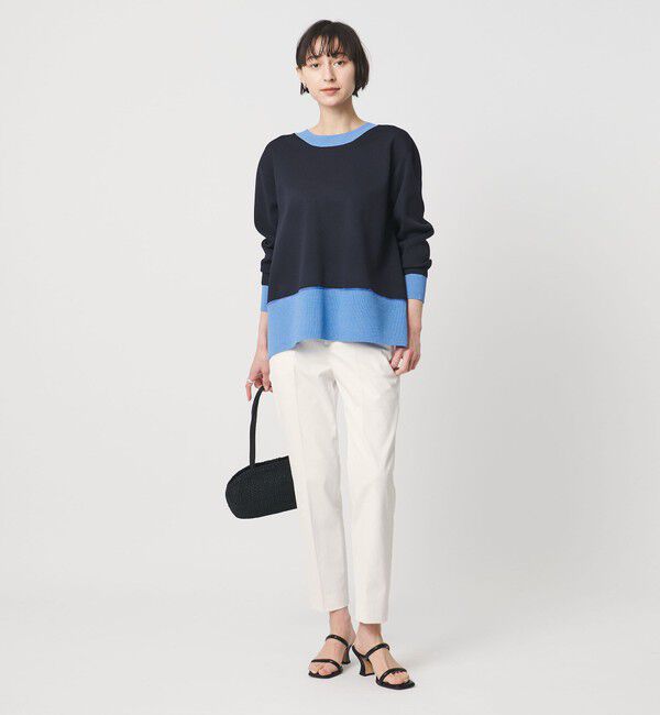 UNITED ARROWS「RIRANCHA ツイル スリムパンツ WHITE ‐ウォッシャブル‐」|スラックス|