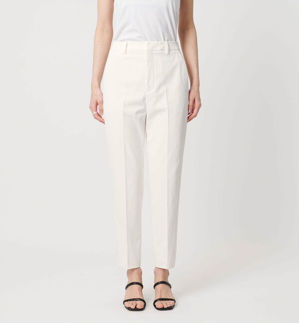 UNITED ARROWS「RIRANCHA ツイル スリムパンツ WHITE ‐ウォッシャブル‐」|スラックス|
