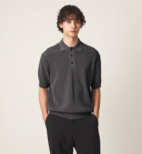 UNITED ARROWS「シャーリーカーン バーズアイ ニットポロシャツ」|ポロシャツ|