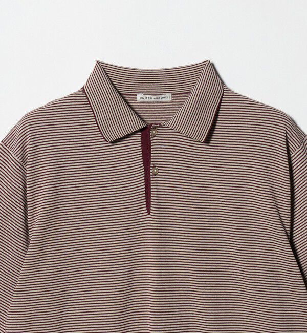 UNITED ARROWS「ショートスリーブ ボーダー ニットポロシャツ UA COZY ウォッシャブル 抗菌防臭」|ポロシャツ|